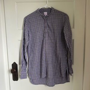 Ann Mashburn Tunic top, plaid. Size M